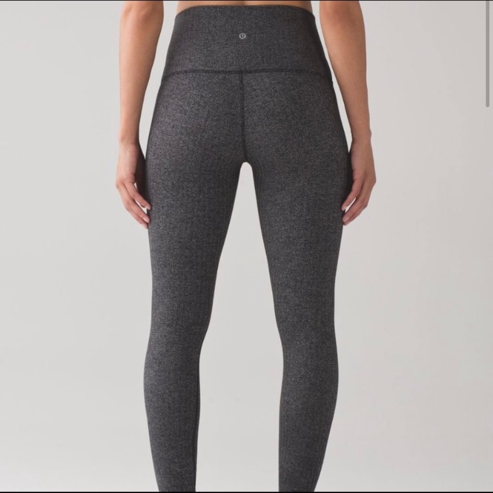 Lululemon hi-rise wunder under herringbone legging